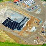 Tank’s tops Aerial view of the site that became home for the 10 million litre tank. The over-all scheme will improve water quality in Ayrshire towns.