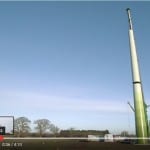 Time-lapse footage shows windmill construction at RSPB headquarters