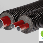 District heating pipe work has sustainable design rubber stamp