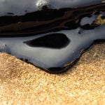 Sponge soaks up and releases spilled oil