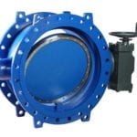 Butterfly valve for long-distance water transport