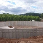 Concrete firm goes round and rectangular with two new tanks for farm AD Plant