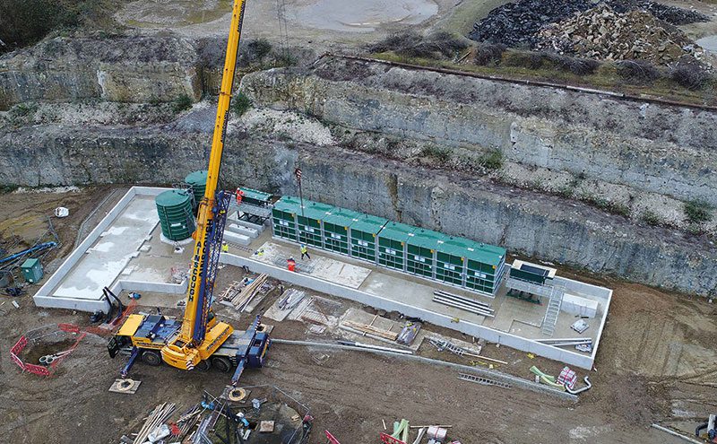 Installation of the packaged plant components at the Ebbsfleet site 