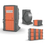 Collapsible design makes room for portable loos