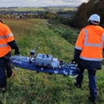 Utility trials surfboard-based inspection device