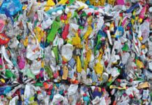 squashed plastic waste