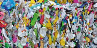 squashed plastic waste