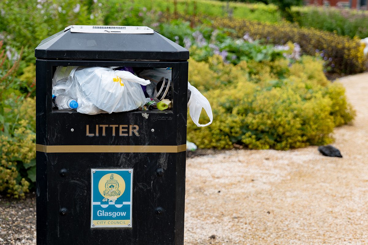 waste bin in Scotland