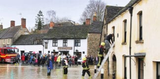 Malmsbury, Wiltshire, during the 2012 flooding: The Climate Suite products are intended to provide insight into future flood hazards.