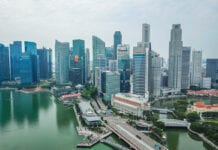 Firm shortlisted in Singaporean challenge Singapore, Asia - 4 June 2019: Esplanade Drive bridge over to the financial district of Singapore