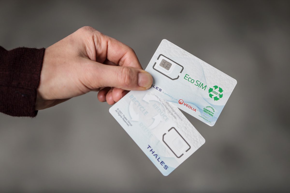 SIM cards made from recycled plastic