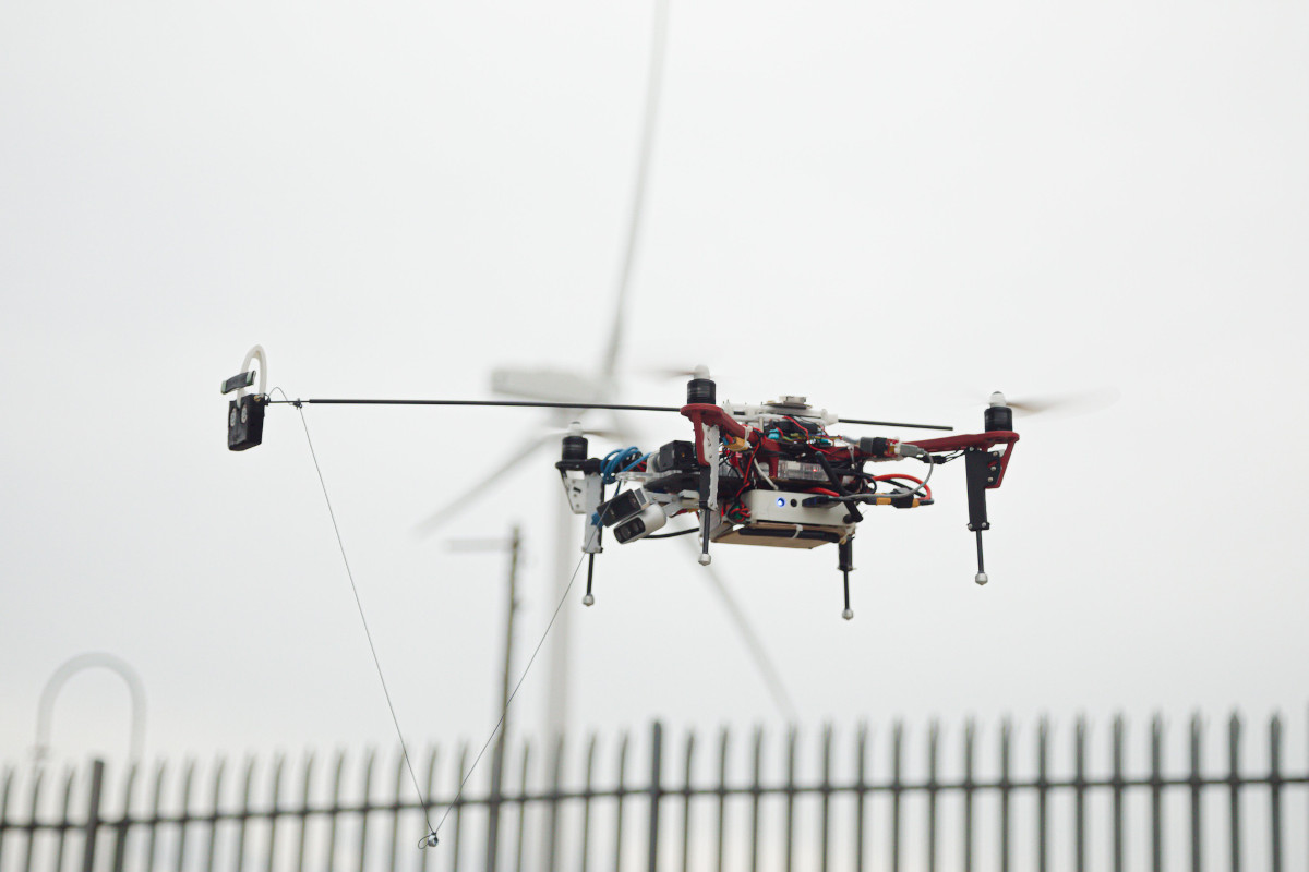 Autonomous-drone-in-flight-with-turbine