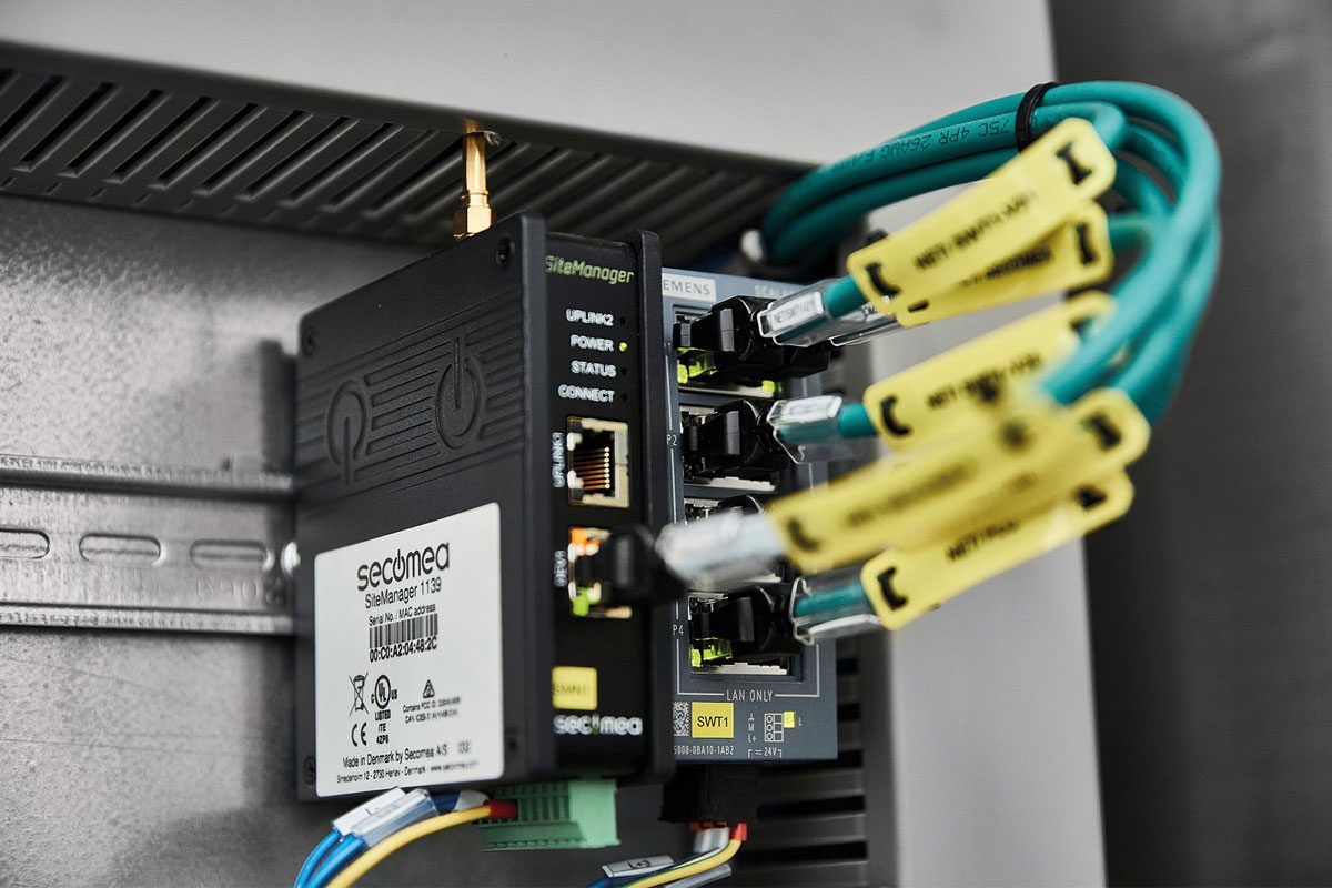 HRS systems components connected by ethernet