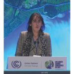 WBA chief executive Charlotte Morton speaking at the COP26 summit.