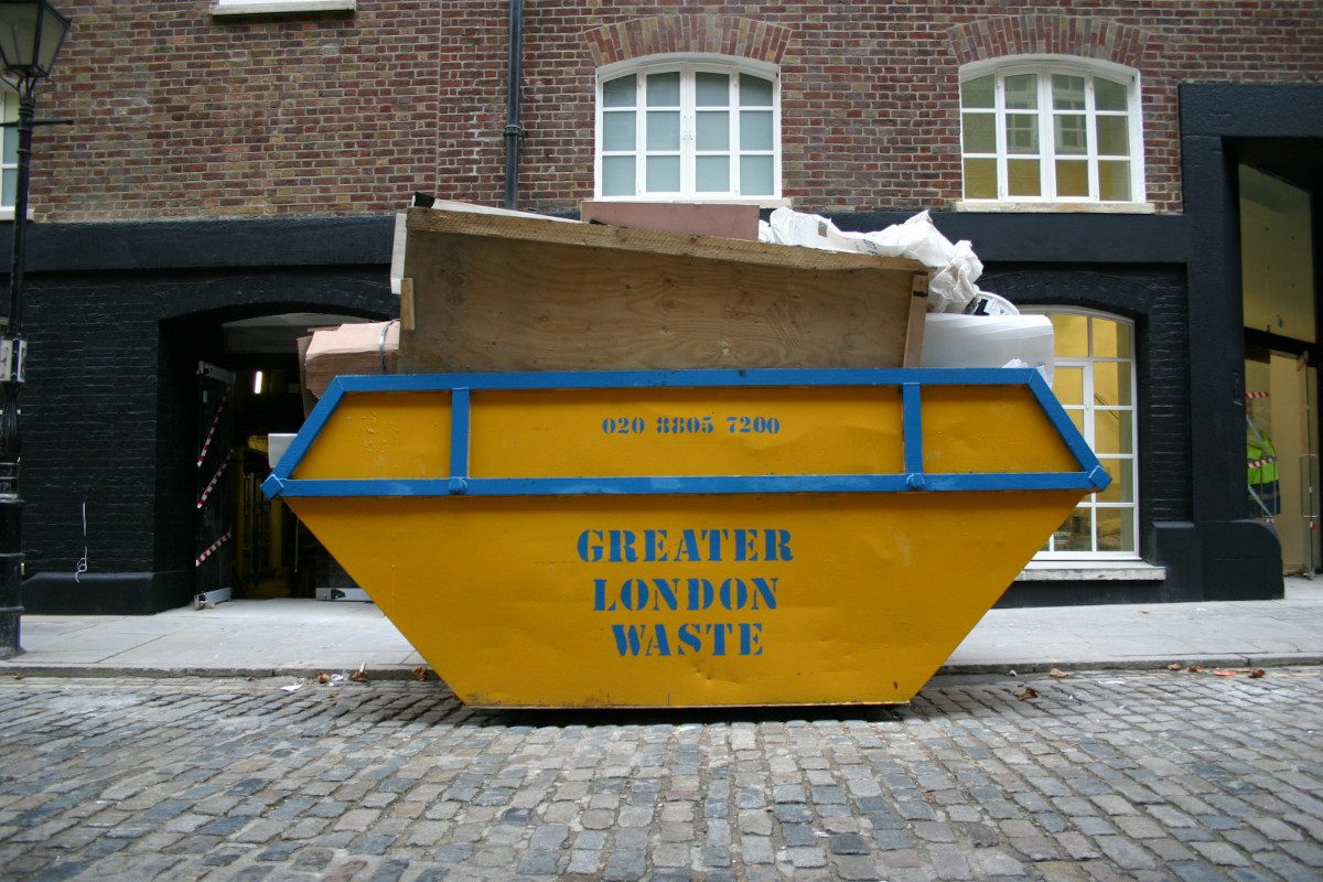 Waste-skip-in-London