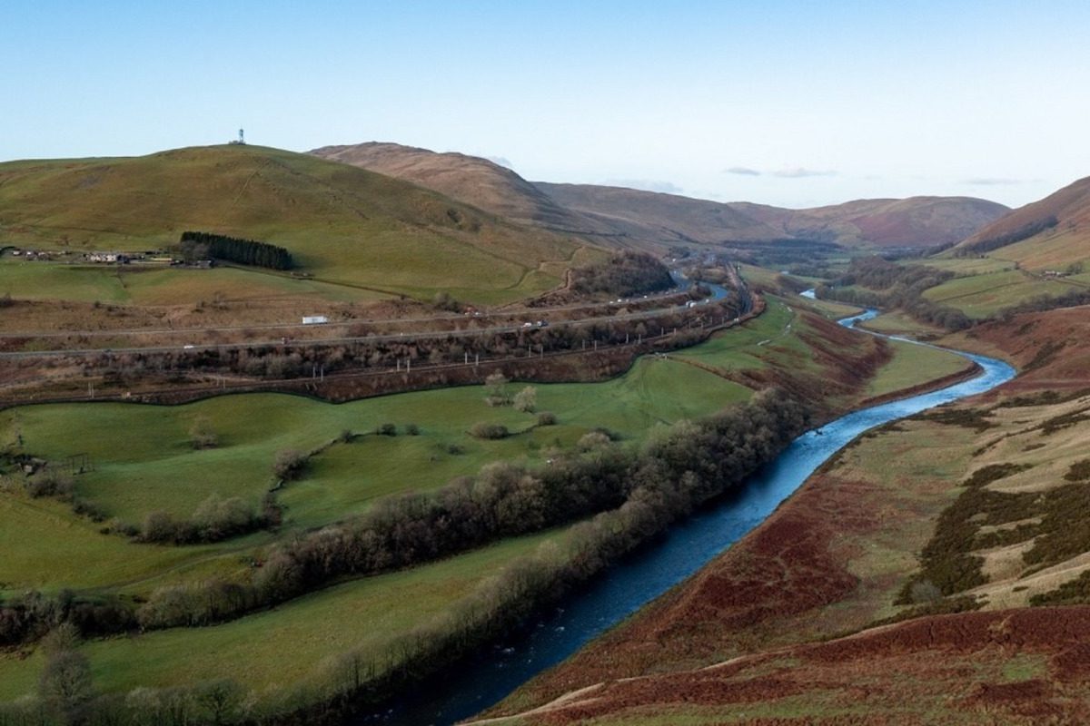 drone-view-of-M6-in-Cumbria