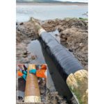 Sponsored Content: Anti-corrosion coating seals submerged gas pipeline work A completed SeaShield 70/80™ System application at Duddon Estuary, with the inner petrolatum tape application shown inset.