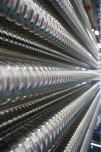 Corrugated tube technology increases thermal efficiency.
