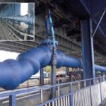 Corrosion protection system used on bridge gas pipe