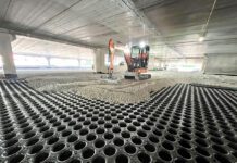 Eco-friendly jetting backs super-thin tank technology at new hospital car park