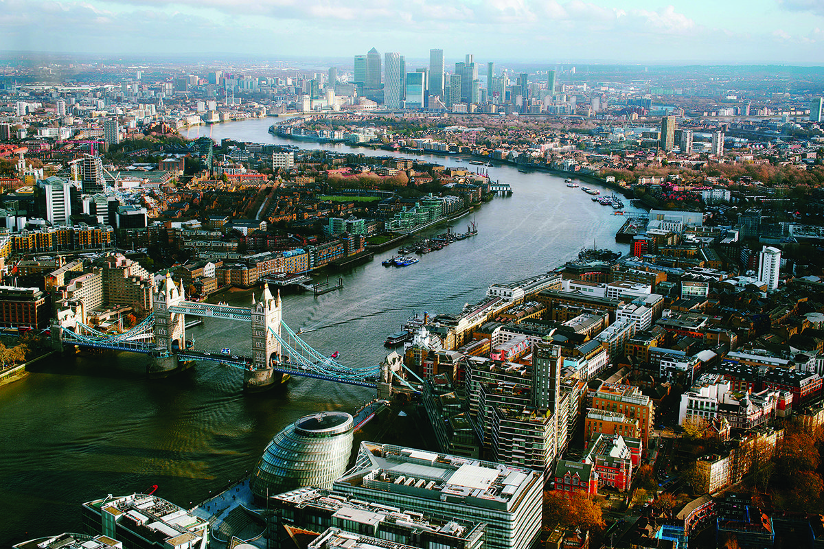 Thames - aerial view