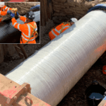 System repairs damaged factory coating at railway terminal