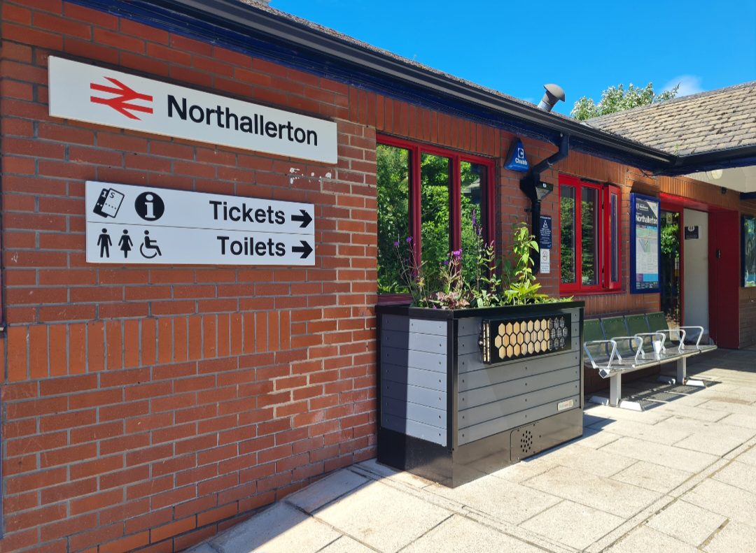 Planter at North Yorkshire rail station