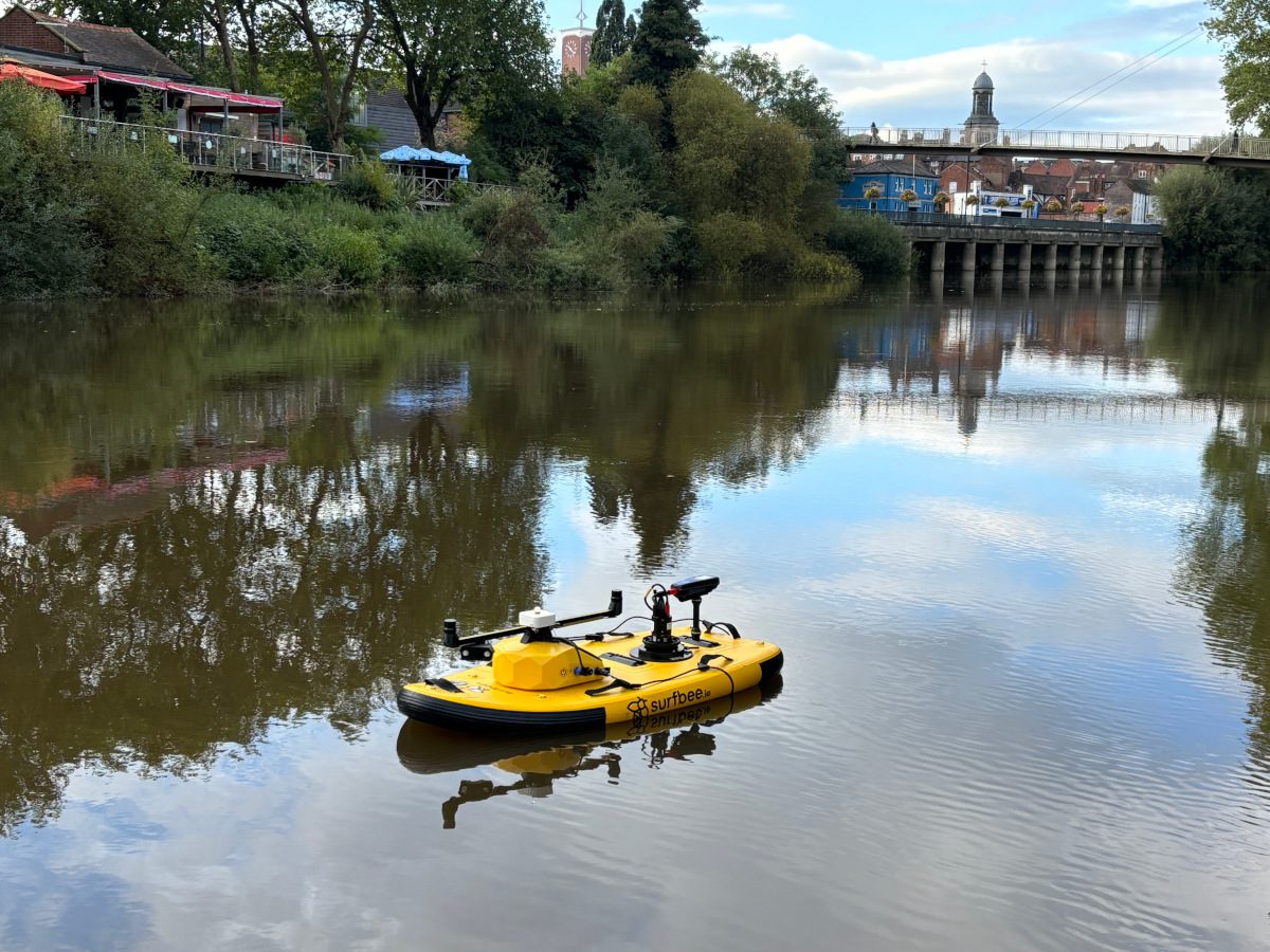 Miniature boat on the surface of a water body