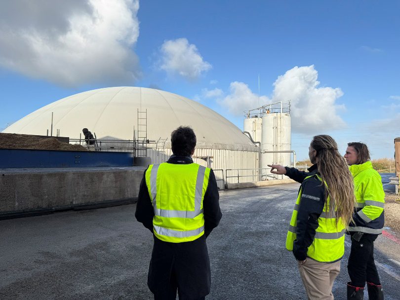 visitors to the Fraddon biogas plant