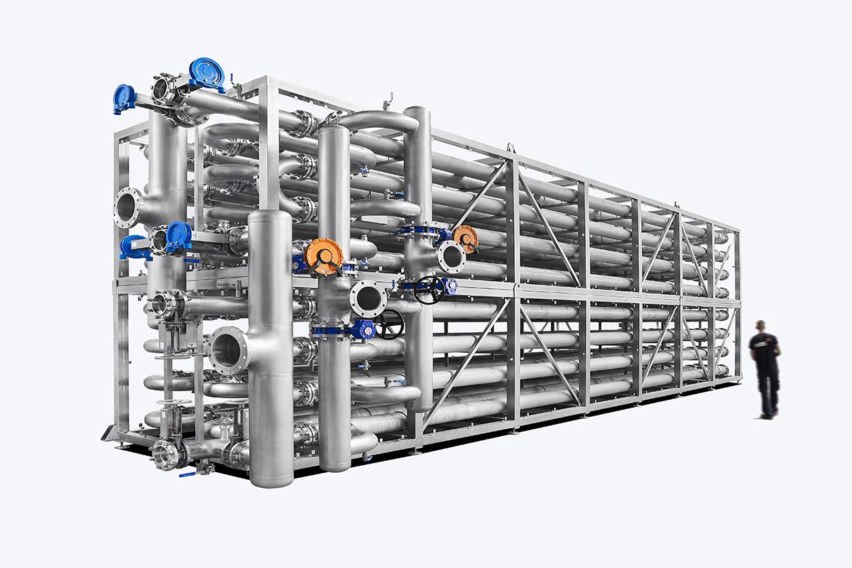 A large cuboidal assemblage of pipes and other components