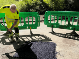 Maidstone trials textile waste in pothole repairs